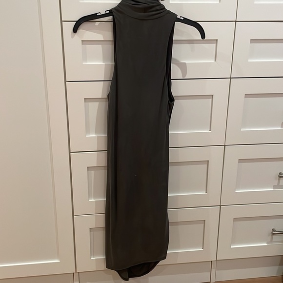 Helmet Lang Gray Rouched Cocktail Dress Sz P - Picture 4 of 5